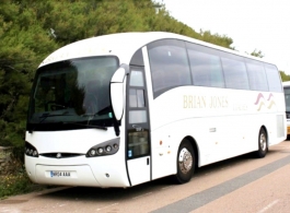 White coach for wedding hire in Kent